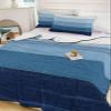 Quilts Twin XL Size Farmhouse Rustic Soft Comforter Bedding Set for Bed, Country Gradient Stripes Blue Lightweight Quilte Bedspread with Pillow Cover(2 Pieces) for All Season, 68x98 Inch view 2