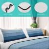 Quilts Twin XL Size Farmhouse Rustic Soft Comforter Bedding Set for Bed, Country Gradient Stripes Blue Lightweight Quilte Bedspread with Pillow Cover(2 Pieces) for All Season, 68x98 Inch view 4