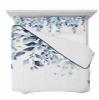 Quilts Full Size Floral Eucalyptus Leaves Soft Comforter Bedding Set for Bed, Blue Flower Country Lightweight Quilte Bedspread with Pillow Cover(2 Pieces) for All Season, 78x90 Inch view 1