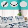 Quilts Full Size Floral Eucalyptus Leaves Soft Comforter Bedding Set for Bed, Blue Flower Country Lightweight Quilte Bedspread with Pillow Cover(2 Pieces) for All Season, 78x90 Inch view 4
