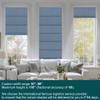 BERISSA Blackout Roman Shades for Windows,Linen Roman Blinds,Room Darkening Thermal Insulated Pull DownWindow Shades for Home Living Room Bedroom,Blue,28" W x 36" H view 2