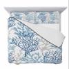 PRINT PICTURE ARTHOME Quilts Full Size Coral Soft Comforter Bedding Set for Bed, Summer Ocean Gradient Lightweight Quilte Bedspread with Pillow Cover(2 Pieces) for All Season, 78x90 Inch view 1