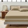 Microfiber 3 Pcs Zipper Fitted Sheet Queen Size, Include 1 Zipper Fitted Sheet (60X80) 18" Inch Deep Pocket with 2 Pillowcase (20X30) Soft and Easy to Put - Taupe Color view 1