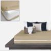 Microfiber 3 Pcs Zipper Fitted Sheet Queen Size, Include 1 Zipper Fitted Sheet (60X80) 18" Inch Deep Pocket with 2 Pillowcase (20X30) Soft and Easy to Put - Taupe Color view 2