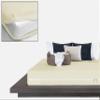 Microfiber 3 Pcs Zipper Fitted Sheet Queen Size, Include 1 Zipper Fitted Sheet (60X80) 18" Inch Deep Pocket with 2 Pillowcase (20X30) Soft and Easy to Put - Ivory Color view 2