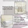 Microfiber 3 Pcs Zipper Fitted Sheet Queen Size, Include 1 Zipper Fitted Sheet (60X80) 18" Inch Deep Pocket with 2 Pillowcase (20X30) Soft and Easy to Put - Ivory Color view 4