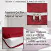 Microfiber 3 Pcs Zipper Fitted Sheet Twin Size, Include 1 Zipper Fitted Sheet (39X75) 10 "Inch Deep Pocket with 2 Pillow Cover (20X30) Soft and Easy to Put - Burgundy Color view 4