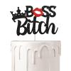 Woobobii Boss Lady Cake Toppers Best Gifts for Mom and Boss Women Friend Funny Birthday Gifts for Boss Babe, Girl Boss, Best Boss, Girlfriend, Wife, Party Supplies, Gold view 1