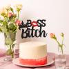 Woobobii Boss Lady Cake Toppers Best Gifts for Mom and Boss Women Friend Funny Birthday Gifts for Boss Babe, Girl Boss, Best Boss, Girlfriend, Wife, Party Supplies, Gold view 4