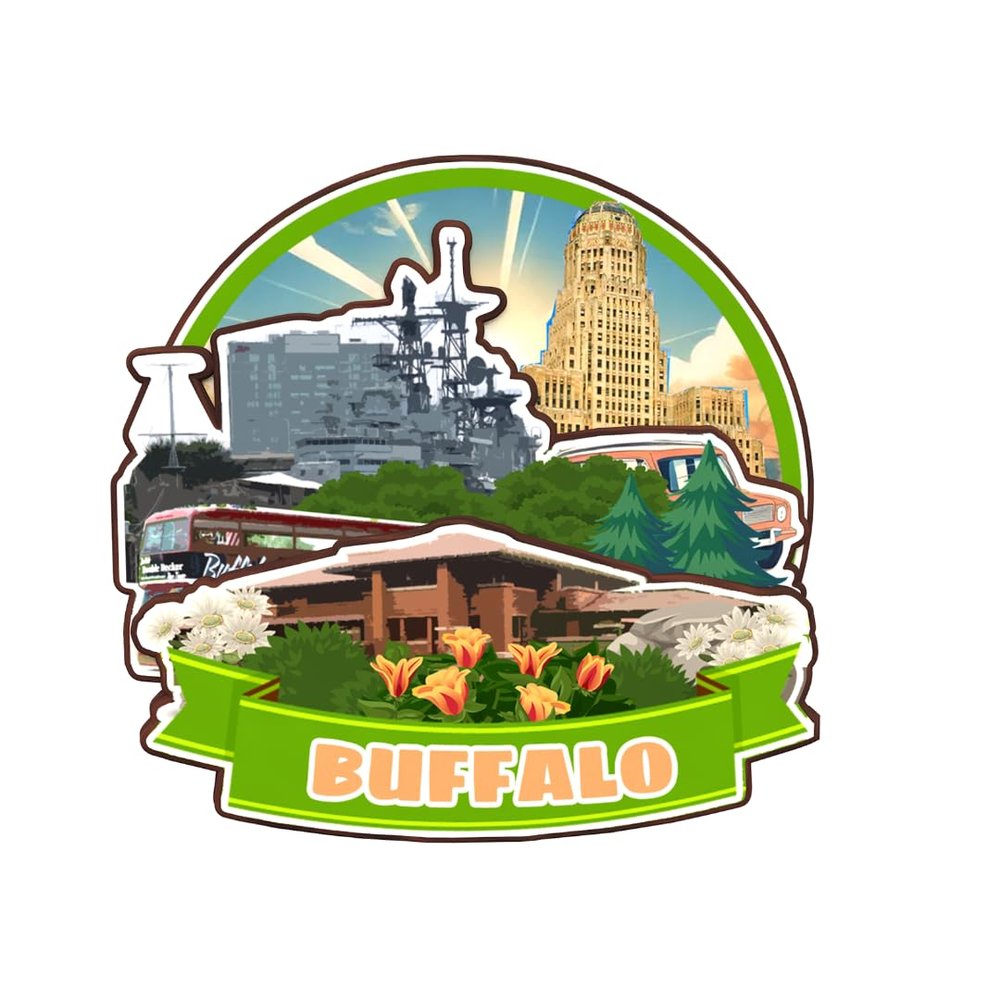 Buffalo New York USA America Wooden Fridge Magnet Funny 3D Handmade City Travel Souvenirs Crafts Refrigerator Stickers Home Office Decor Collection Gift