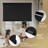 HOTSOON 100% Blackout Roller Blinds for Windows Cordless Roller Shades with UV Protection Jacquard Fabric, Room Darkening Thermal Insulated for Home, Easy to Install, Black, 77" W x 64" H view 4