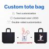 Scanect Custom Tote Bags 5/10/50/100 Pack, Personalized Logo Text, Bulk Grocery Bags, Reusable Shopping Bags view 3