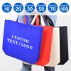 Scanect Custom Tote Bags 5/10/50/100 Pack, Personalized Logo Text, Bulk Grocery Bags, Reusable Shopping Bags view 4