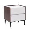 Bedroom Nightstand Simple Modern Bedside Table Colorblocked Large Capacity Double Drawer Nightstand Bedroom Storage Bedside Furniture Countertop with Surrounds Bed Side Tables view 3