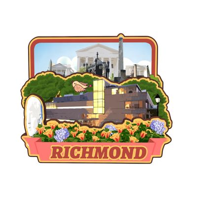 Richmond Vermont USA America Fridge Magnet 3D Wooden City Travel Souvenirs Handmade Crafts Refrigerator Magnets Stickers Home Decor Collection Gift