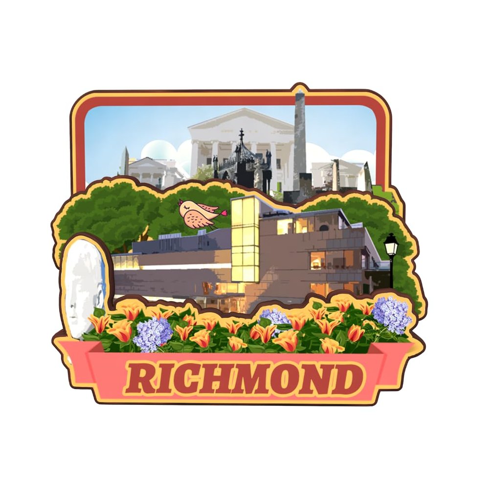 Richmond Vermont USA America Fridge Magnet 3D Wooden City Travel Souvenirs Handmade Crafts Refrigerator Magnets Stickers Home Decor Collection Gift