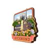 Richmond Vermont USA America Fridge Magnet 3D Wooden City Travel Souvenirs Handmade Crafts Refrigerator Magnets Stickers Home Decor Collection Gift view 3