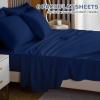 Lavisun Full Flat Sheets only, 6 Pack Bulk Top Sheets for Massage Table, Home, Dorm Bed Sheet & Curtain, Soft & Breathable Bed Sheets (Full,Navy) view 2