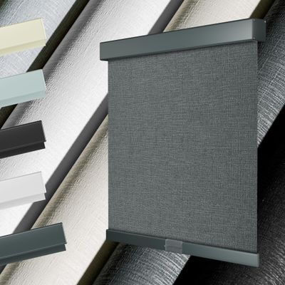 HOTSOON 100% Blackout Roller Blinds for Windows Cordless Roller Shades with UV Protection Jacquard Fabric, Room Darkening Thermal Insulated for Home, Easy to Install, Dark Grey, 23" W x 56" H
