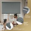 HOTSOON 100% Blackout Roller Blinds for Windows Cordless Roller Shades with UV Protection Jacquard Fabric, Room Darkening Thermal Insulated for Home, Easy to Install, Dark Grey, 23" W x 56" H view 4