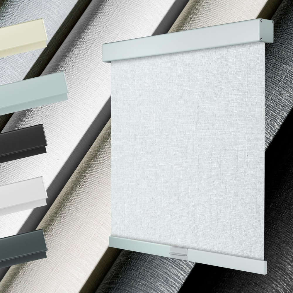 HOTSOON 100% Blackout Roller Blinds for Windows Cordless Roller Shades with UV Protection Jacquard Fabric, Room Darkening Thermal Insulated for Home, Easy to Install, Light Grey, 14" W x 88" H