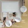 HOTSOON 100% Blackout Roller Blinds for Windows Cordless Roller Shades with UV Protection Jacquard Fabric, Room Darkening Thermal Insulated for Home, Easy to Install, Light Grey, 14" W x 88" H view 4
