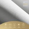 HOTSOON 100% Blackout Roller Blinds for Windows Cordless Roller Shades with UV Protection Jacquard Fabric, Room Darkening Thermal Insulated for Home, Easy to Install, White, 77" W x 64" H view 2