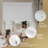 HOTSOON 100% Blackout Roller Blinds for Windows Cordless Roller Shades with UV Protection Jacquard Fabric, Room Darkening Thermal Insulated for Home, Easy to Install, White, 77" W x 64" H view 4