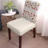 4 Pcs Dining Chair Covers Stretch Spandex Slipcovers Garden Blossom Flower Leaves Removable Washable Dining Room Seat Cover Cushion Protector for Home Hotel Banquet Decor Abstract Spring Floral Art view 1