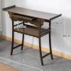 DECORN Chinese Style Console Table Entryway Table Narrow Long Sofa Table Hallway Foyer Table Behind Couch Table with Drawer and Storage Shelf for Living Room and Corridor,2 Tier-47.2"" L view 3