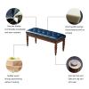 SOPAMI Ottoman Upholstered Bedroom Benches Leather Footrest Stool Accent Bench for Entryway Dining Room Living Room Bedroom End of Bed Bedroom Bedside Stool(Color:Green) view 4