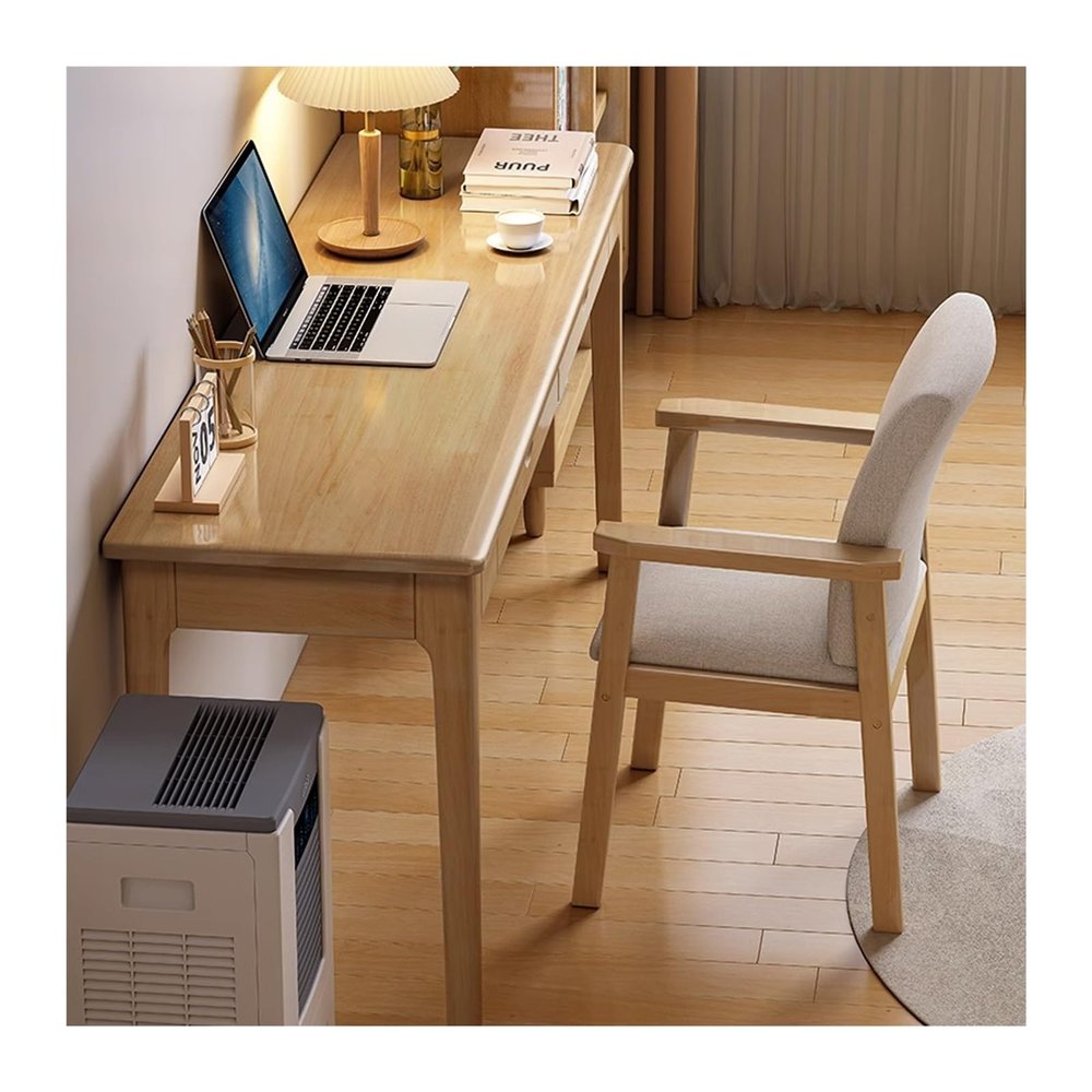 JOMRTS PC Writing Desks Solid Wood Narrow Desk PC Table Home Office Desk PC Table Bedroom Study Table Small Household Writing Desk Office Desk (C 100 * 40 * 75cm)