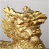 A Pair of Feng Shui Fire Kylin Statues, Brass Chi-Lin Kirin Ornaments Chinese Unicorn Wealth Prosperity Figurine Attract Wealth and Good Luck,16CM view 4