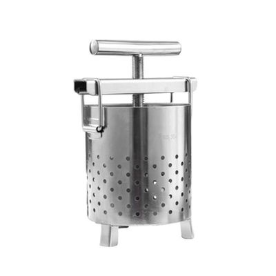 WANFEC Fruit Wine Press Honey Press Extractor Household Stainless Steel Barrels Cheese Tincture Herb Manual Press machine Press Beekeeping Tool with T-Handle, Stable Base