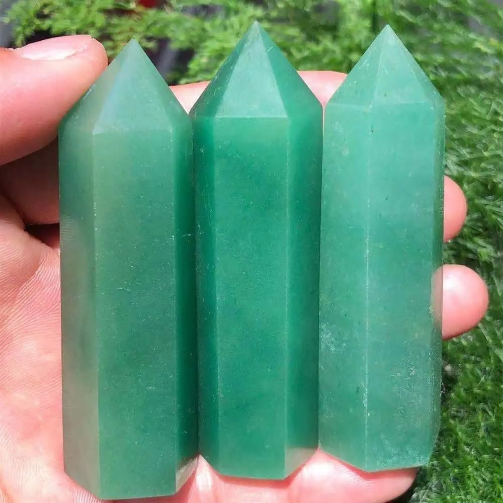 KatLin Natural Stone Natural Donglin Jade Quartz Crystal Rod(Size:500g)