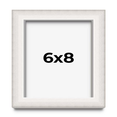 6x8 Shadow Box Silver Brushed Display Frame | 1.5 Inches Deep | 1 Inch Wide Moulding | Includes Shatter Resistant Acrylic Plexiglass, Backing and Hanging Hardware