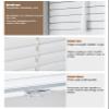 Custom Venetian Blinds for Windows Cordless 1 Inch Blinds Aluminum Blinds Interiors Mini Blinds for Room Darkening Blackout Horizontal Mini Blinds.White,49 1/2''W x 36''H view 4