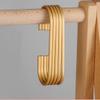 5.7-Inch Metal C-Shaped Hook,Set of 8,Closet Organizer Hooks,Aluminium Alloy Hanger Hooks for Pot Rack,Closet Rod,Towel Bar (Gold) view 1