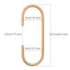 5.7-Inch Metal C-Shaped Hook,Set of 8,Closet Organizer Hooks,Aluminium Alloy Hanger Hooks for Pot Rack,Closet Rod,Towel Bar (Gold) view 2