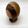 Handmade unique wood sphire wooden ball from solid cherry, walnut and maple hardwoods view 2