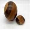 Handmade unique wood sphire wooden ball from solid cherry, walnut and maple hardwoods view 4