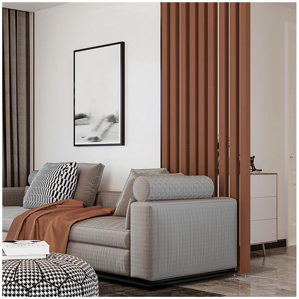 9 Pieces Room Separators Post Divider Wall 2ft 3ft 4ft 5ft 6ft 7ft High, Floor To Ceiling Partition Screen Customized Modern Square Column, Office Living Room Entryway(Size:5x8cm-105cm/3.4ft/41.3in)