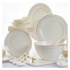 Dinnerware Set Dinner Party Tableware Service Set 32/58PCS Ceramic Dinnerware Set Bone China Tableware Dishes Plates Ceramic Combination Dinner Service Set Porcelaine Service for 10(Color:32 Pieces) view 1