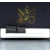 Butterfly Woman Metal Wall Decor - Minimalist Line Art, Abstract Woman Silhouette for Living Room, Office, Bathroom (Gold-2, 19"x19"/47x47 cm) view 2