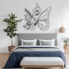 Butterfly Woman Metal Wall Decor - Minimalist Line Art, Abstract Woman Silhouette for Living Room, Office, Bathroom (Gold-2, 19"x19"/47x47 cm) view 3
