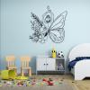 Butterfly Woman Metal Wall Decor - Minimalist Line Art, Abstract Woman Silhouette for Living Room, Office, Bathroom (Gold-2, 19"x19"/47x47 cm) view 4
