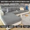 MAOILY Soothing Home Sofa Covers, Sofa Hero Covers for Couch, Couch Cushion Covers, Sofa Covers Washable Sectional Couchs Covers Stretch Slipcovers for Pets (Medium Gray,Headrest Cover) view 2
