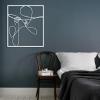 Minimalist Line Art - Woman Silhouette, Metal Wall Art Sculpture - 35" x 35", Perfect Housewarming Gift for Living Room or Bedroom view 1