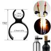ZAAWUUT Champagne Wine Bottle Safety Clips,10 Pieces Bottle Sparklers Service Hanging Buckle Holder for Wedding Birthday Party Supplies (Black, Double-Clip) view 4