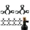Champagne Wine Bottle Safety Clips,10 Pieces Bottle Sparklers Service Hanging Buckle Holder for Wedding Birthday Party Supplies (Black, Three-Clip) view 1